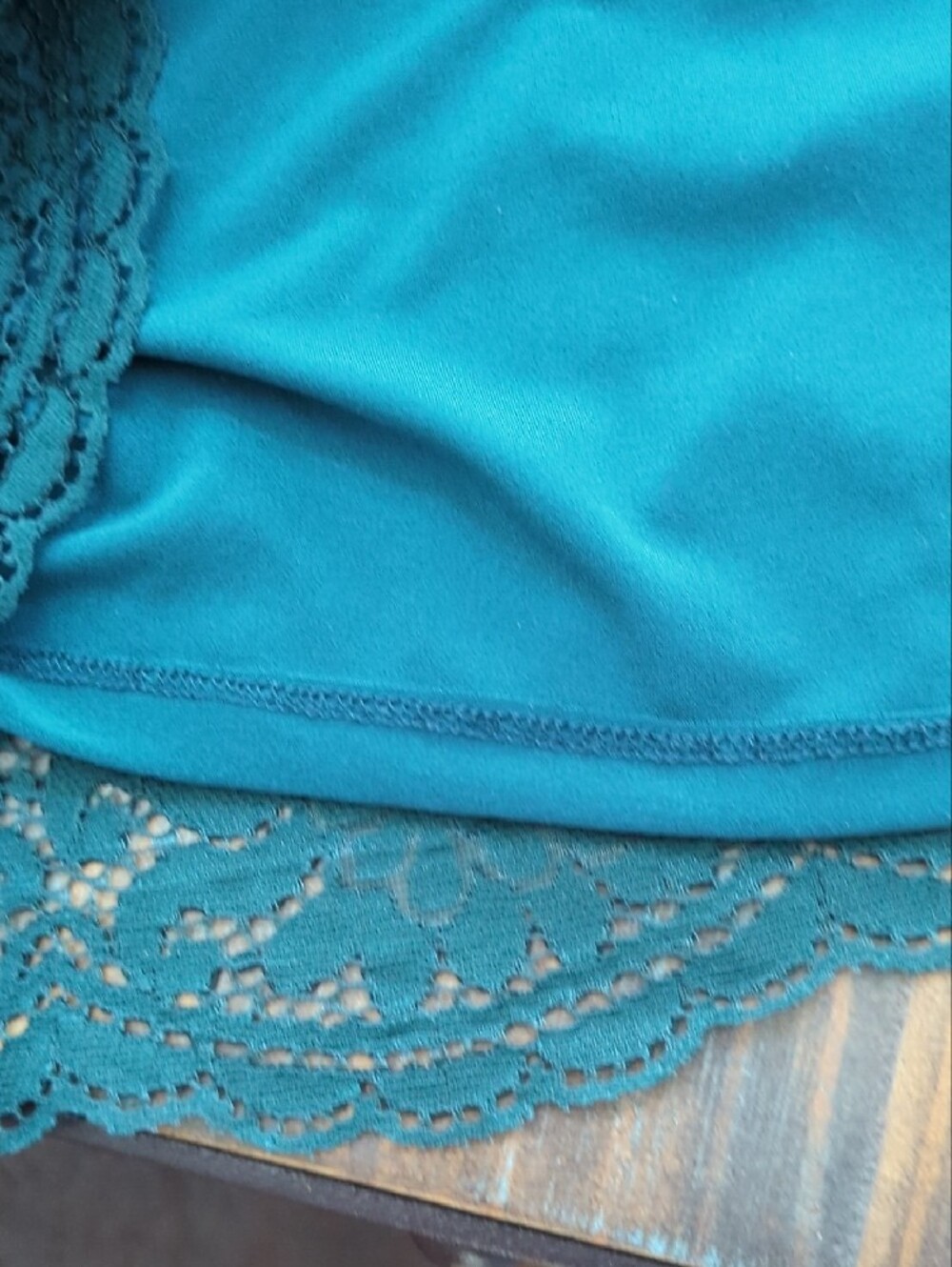 Women's Ralph Lauren Dark Teal Lace V-Neck Dress - Picture 7 of 8